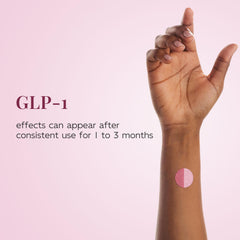 Patch being applied to clean skin for easy use