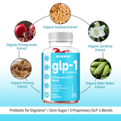 Close-up of strawberry-flavored GLP-1 gummies