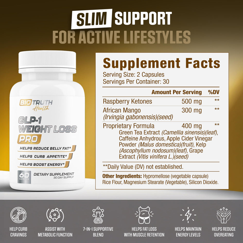 Close-up of GLP-1 Weight Loss Pro capsules