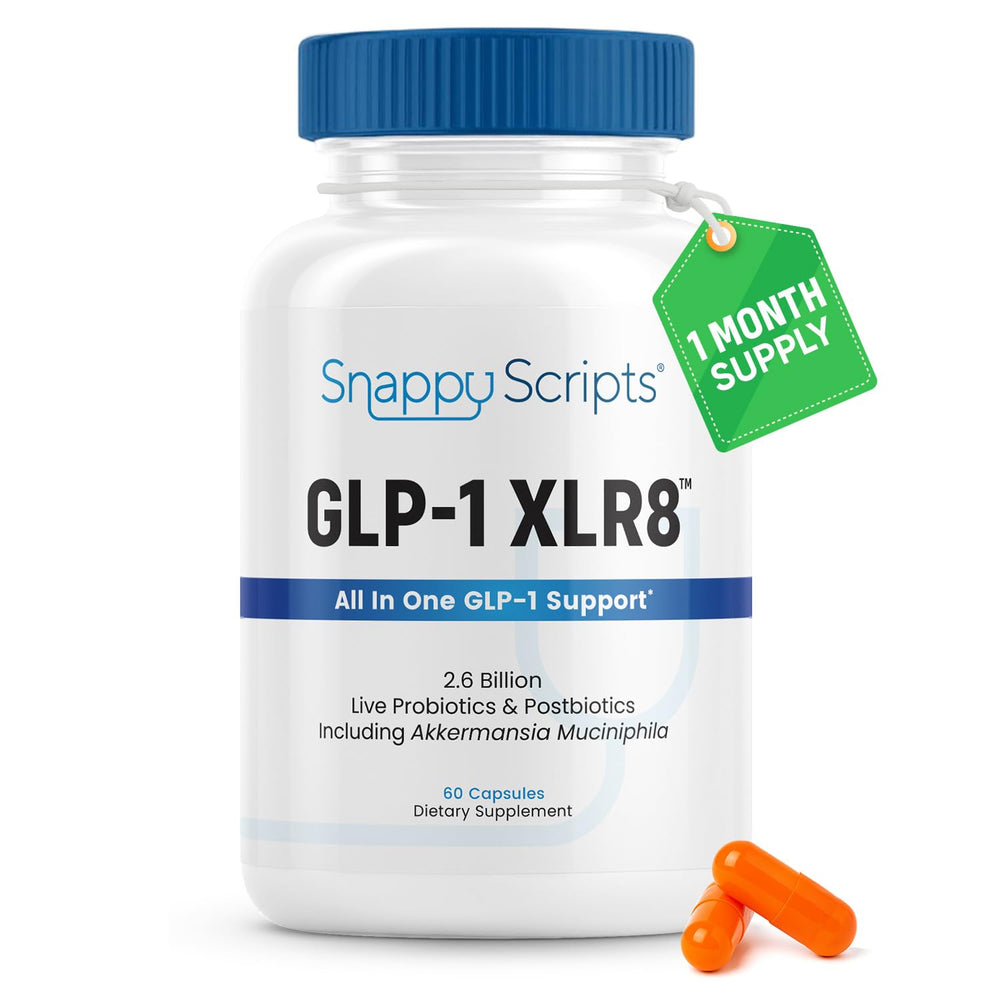GLP-1 XLR8 bottle and label