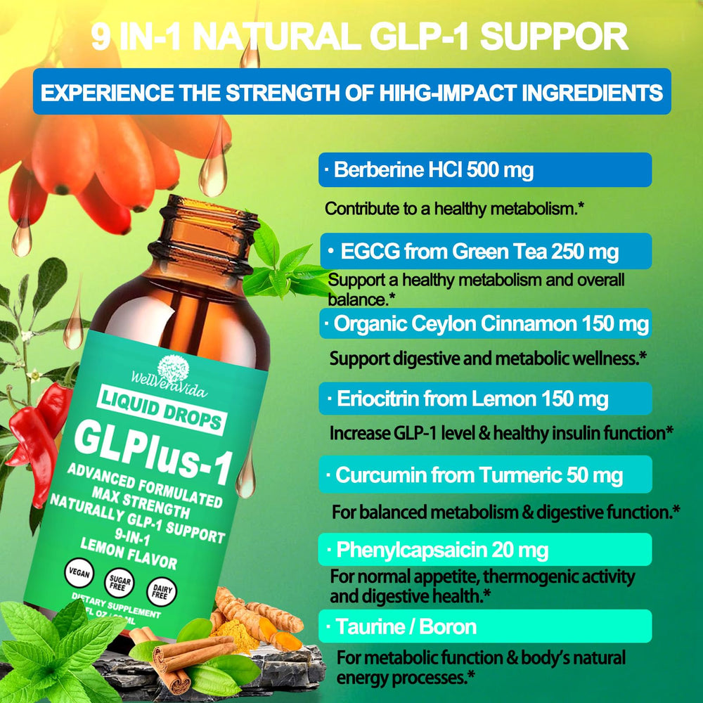 Berberine HCl 500 mg ingredient in GLP-1 drops