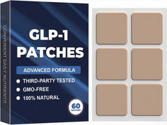 GLP-1 patch on abdomen for discreet daily use
