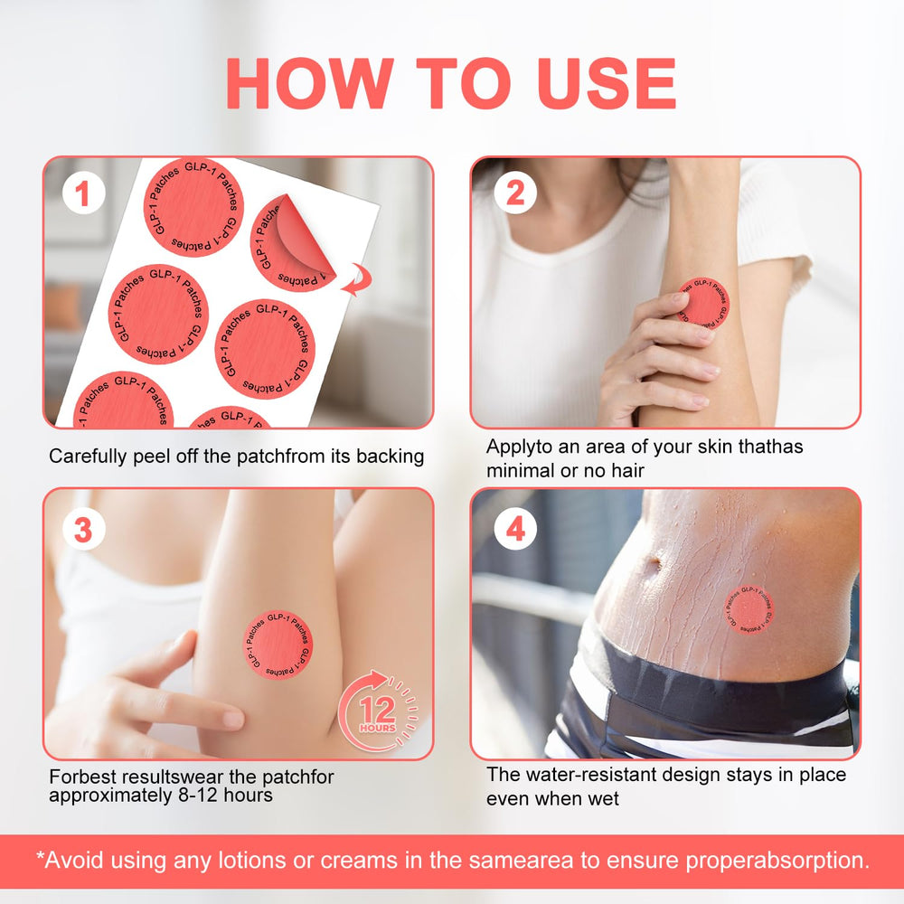 Easy removal of GLP-1 patches with water or oil aid