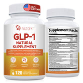 Hero image showing GLP-1 supplement for women and men, 120 capsules