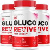 Gluco Revive 3 Pack bottle and packaging