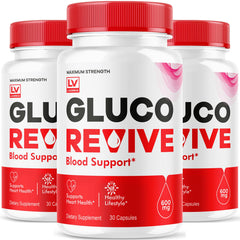 Gluco Revive 3 Pack bottle and packaging