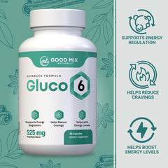 Gluco6 bottle side view