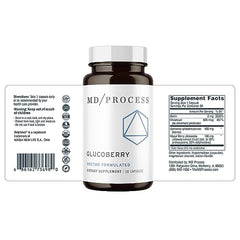GlucoBerry bottle label featuring chromium picolinate