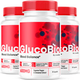 GlucoBio Capsules 3 Pack – front view