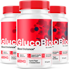 GlucoBio Capsules 3 Pack – front view