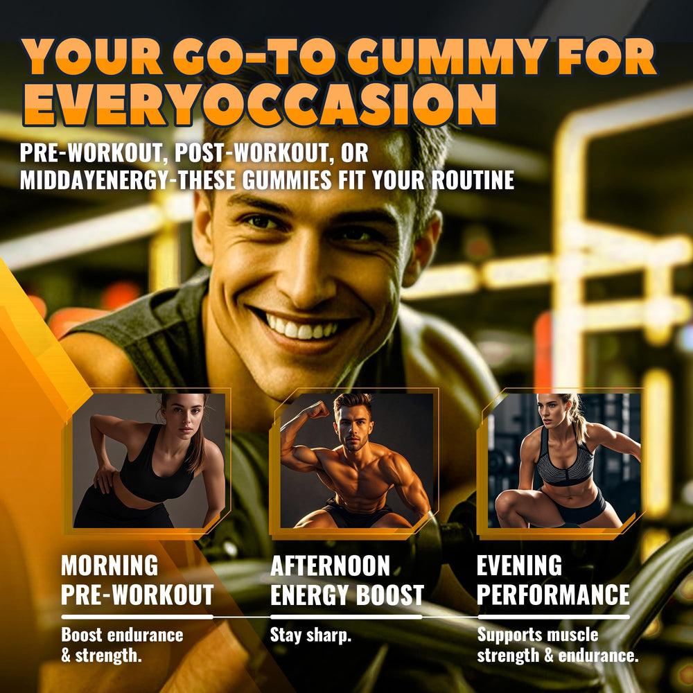 GlucoBio Creatine Monohydrate Gummies packaging with nutrition label