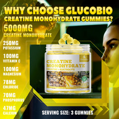 GlucoBio pineapple electrolyte gummies 135 count packaging