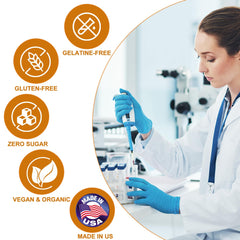 90-count orange gummies jar with label