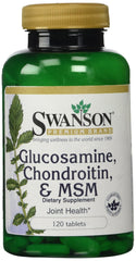 Front view of Glucosamine, Chondroitin & MSM 120 Tabs bottle