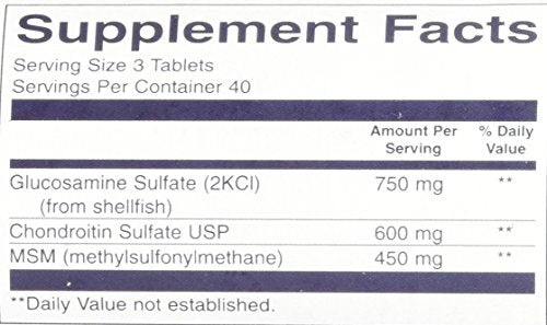 Packaging box for Glucosamine, Chondroitin & MSM 120 Tabs