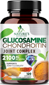 Bottle label of Glucosamine Chondroitin MSM 2100mg Complex