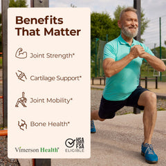 Capsules for joint health beside bottle