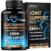 Bottle label showing Glucosamine Chondroitin MSM Collagen 120 capsules