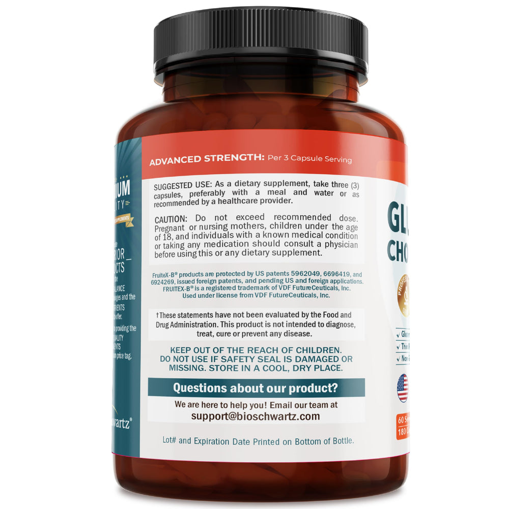 180-count bottle label with gluten-free and non-GMO icons