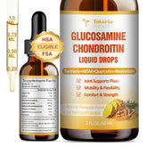 Glucosamine Chondroitin MSM Liquid Drops bottle on white background