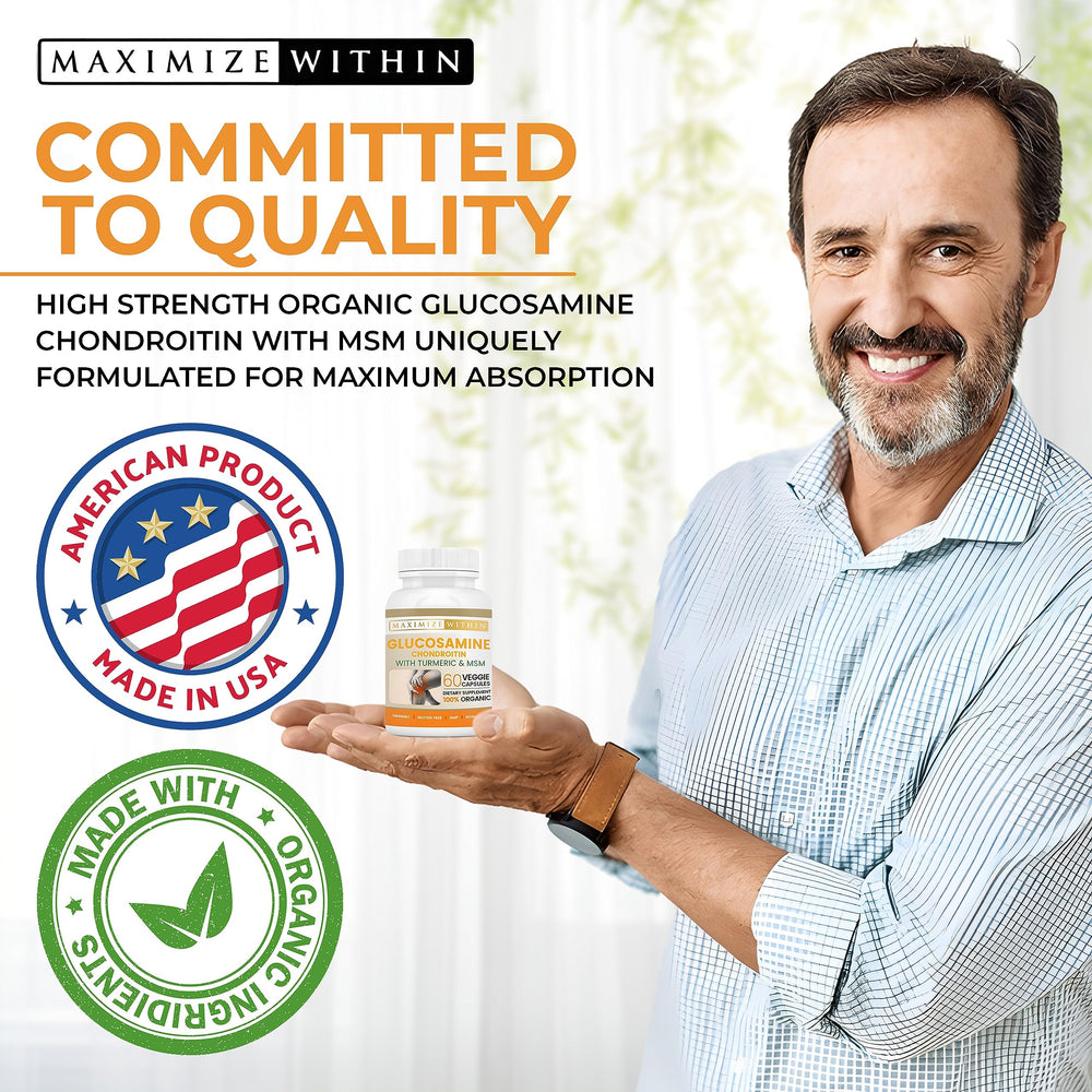 USA-made label on supplement bottle with natural ingredients