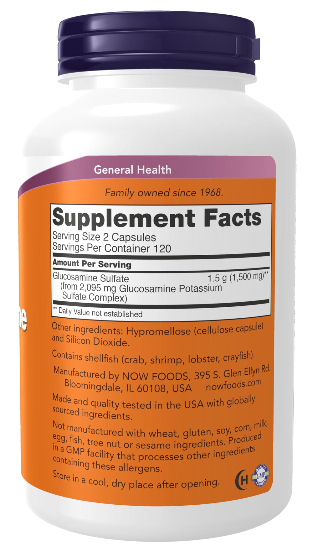 Glucosamine Sulfate 750 mg vegetarian capsules
