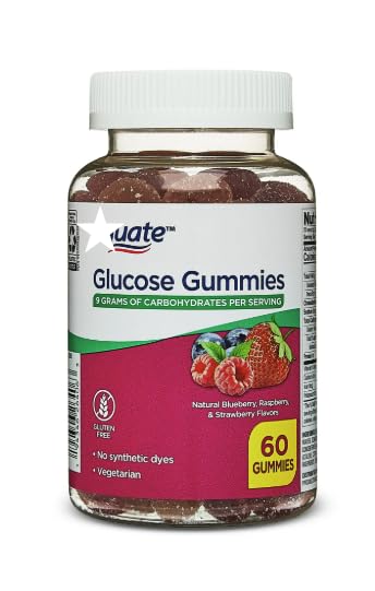 Glucose Gummies bottle front in berry flavor for on-the-go sugar support
