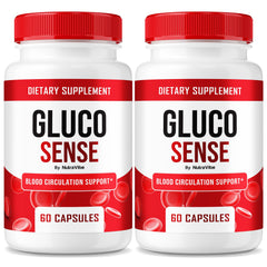 GlucoSense bottle front with label