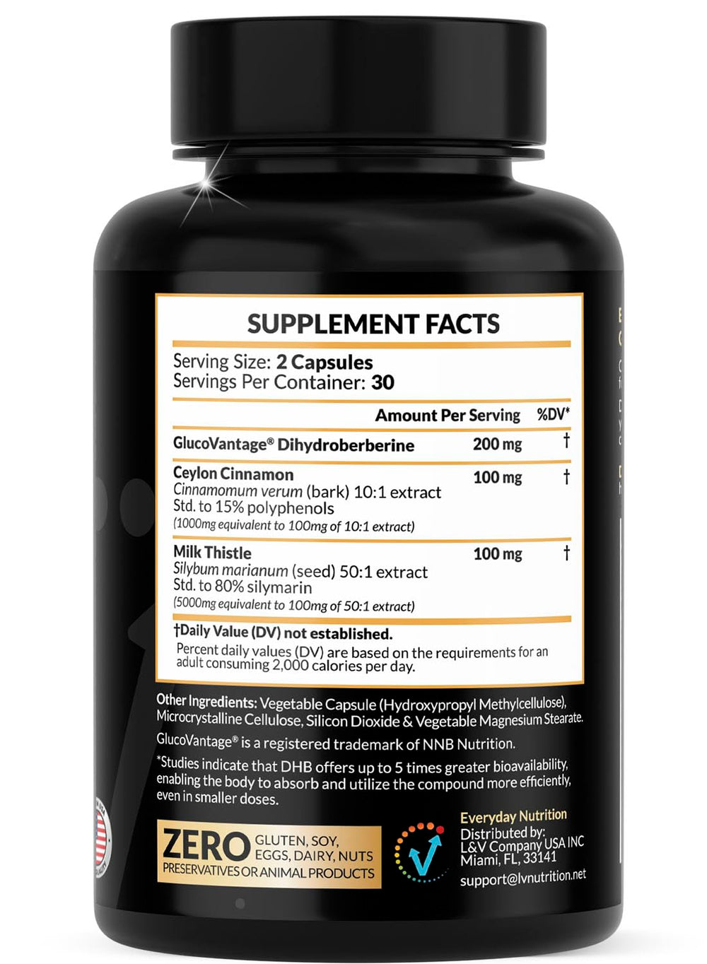 Capsules of GlucoVantage dihydroberberine