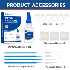 Glue ring holder and disposable gloves