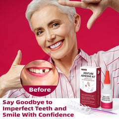 Glue ring holder for denture bonding