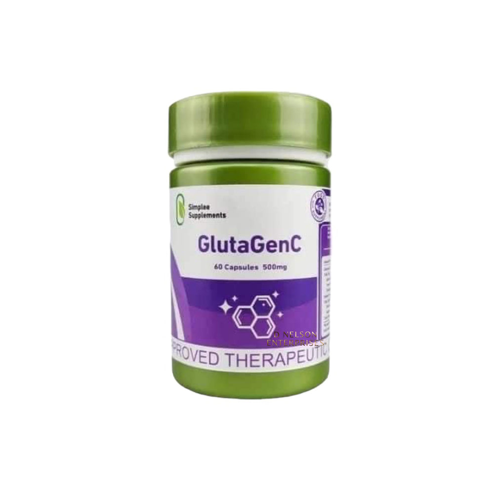Front of Gluta GenC Glutathione capsules bottle - 60 count