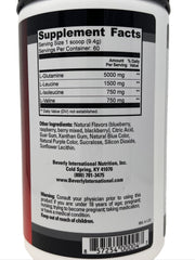 Glutamine Select bottle label close-up