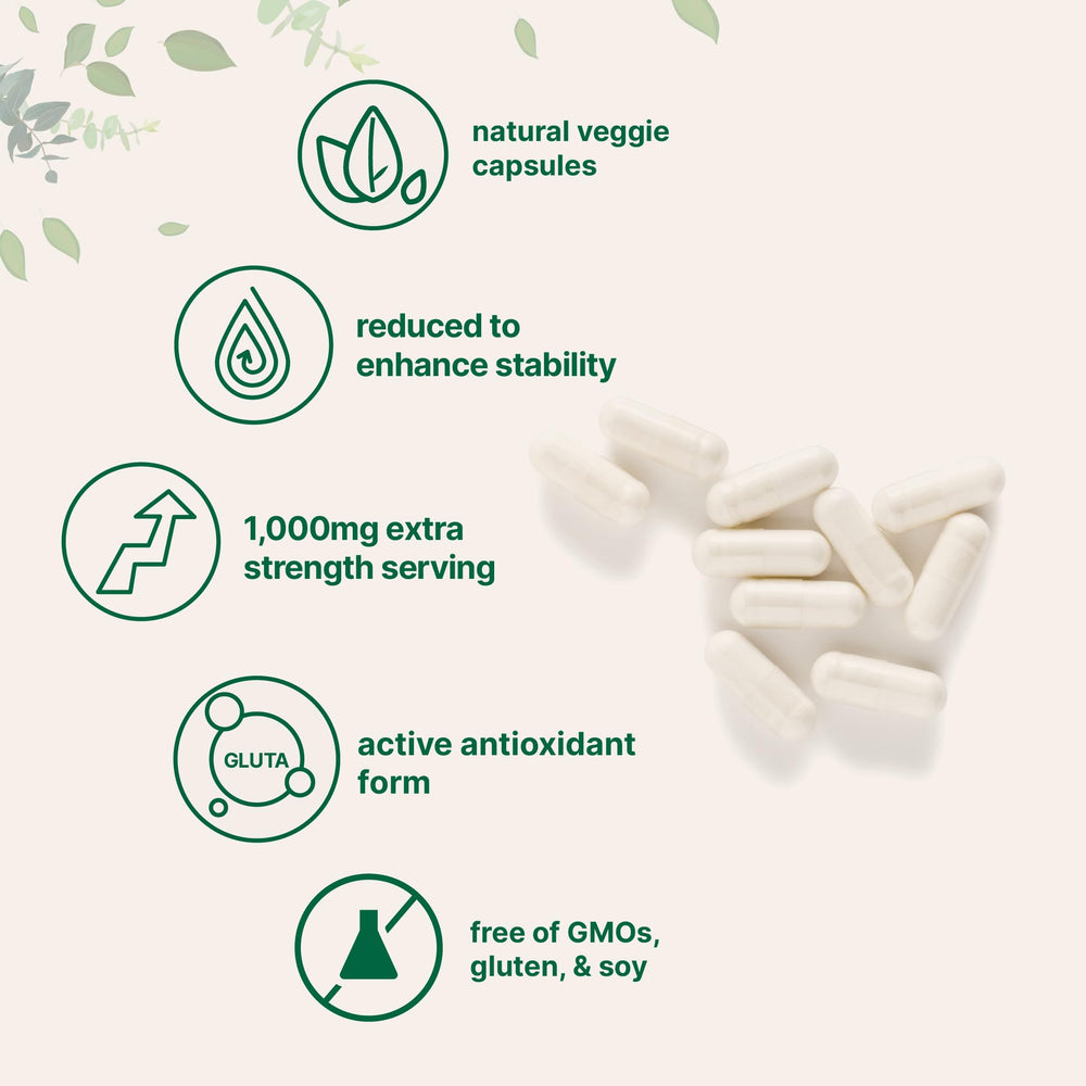 Active reduced glutathione form designed for enhanced absorption