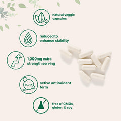 Active reduced glutathione form designed for enhanced absorption