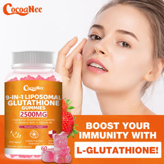 Gummies pictured with energy and immune support theme