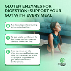Digestive enzymes blend supporting gluten, dairy, proteins, fats and carbs