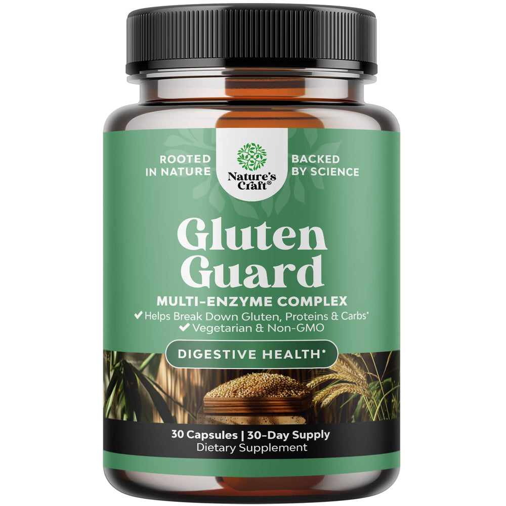 Bottle of Gluten Digestive Enzymes with DPP-IV 30 Count