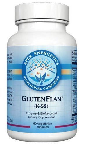 Apex Energetics Gluten-Flam K-52 60 capsules bottle - gluten-digestive enzymes