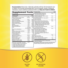 Gluten-free Alive! Women 50+ multivitamin label