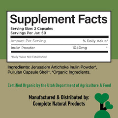 Gluten-free and dairy-free inulin capsules