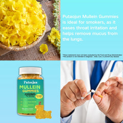 Gluten-free, dairy-free mullein gummy supplement ingredients