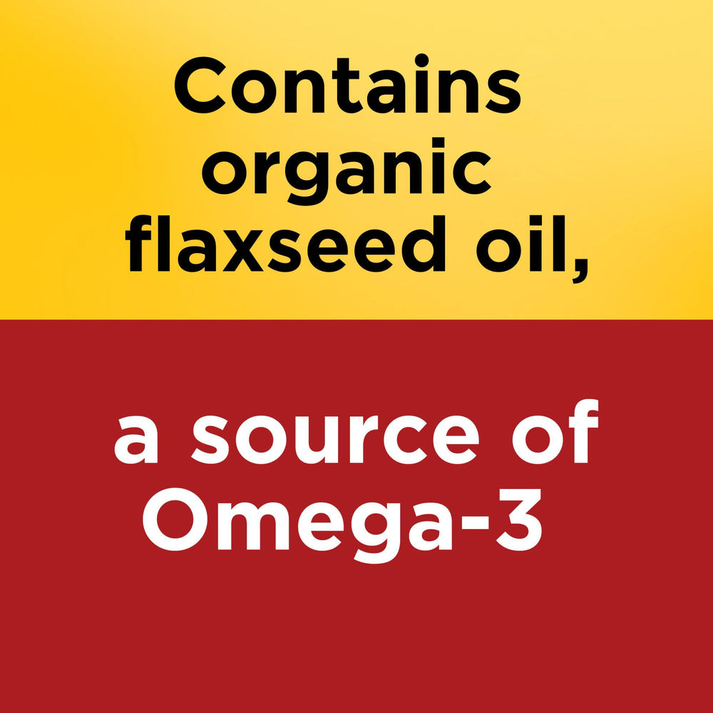 Gluten-free flaxseed oil supplement bottle