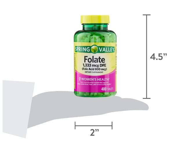 Label indicating gluten-free and allergen-free folate supplement
