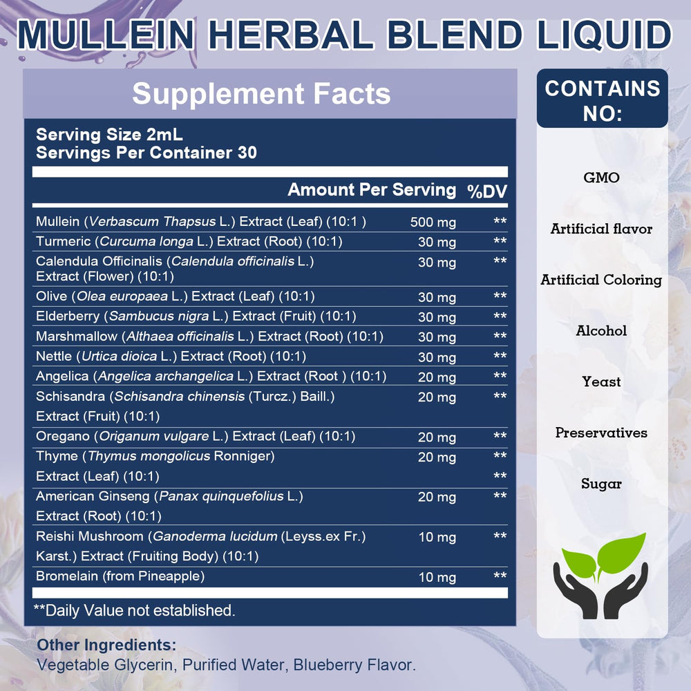 Gluten-free and GMO-free vegan mullein tincture