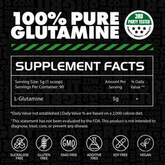 Gluten-free L-Glutamine powder container