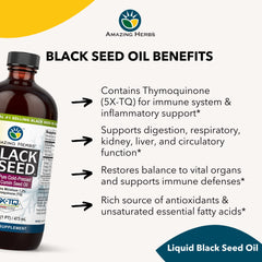 Gluten-free and non-GMO black seed oil bottle