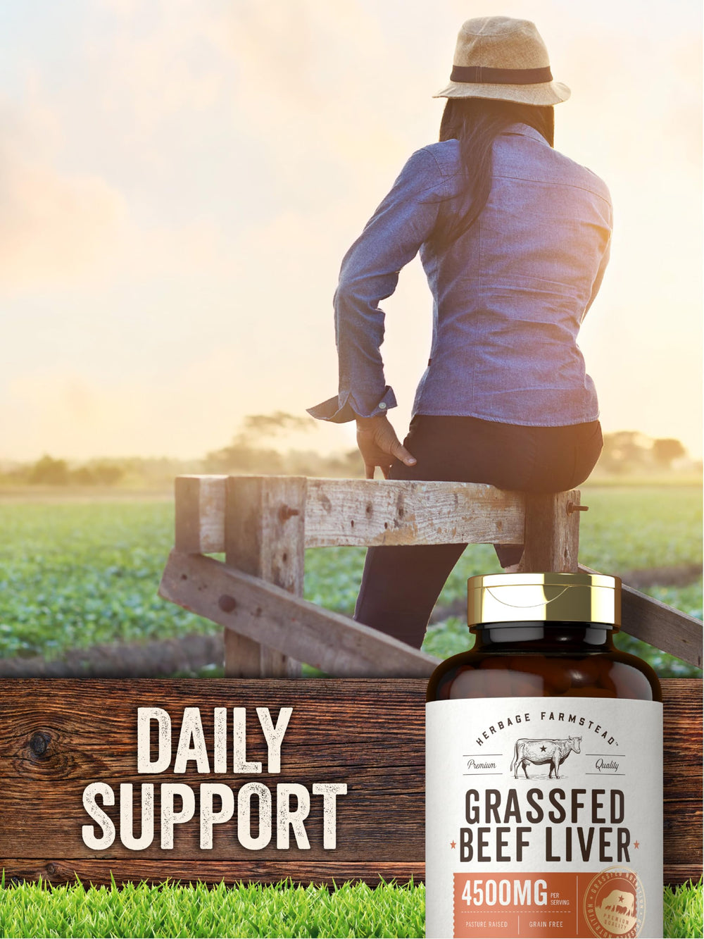 Gluten-free and non-GMO desiccated beef liver capsules