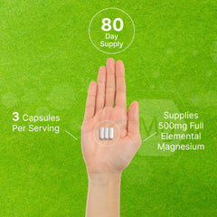 Gluten-free and non-GMO magnesium glycinate label