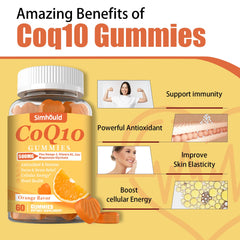 Gluten-free, gelatin-free, pectin-based CoQ10 gummies.